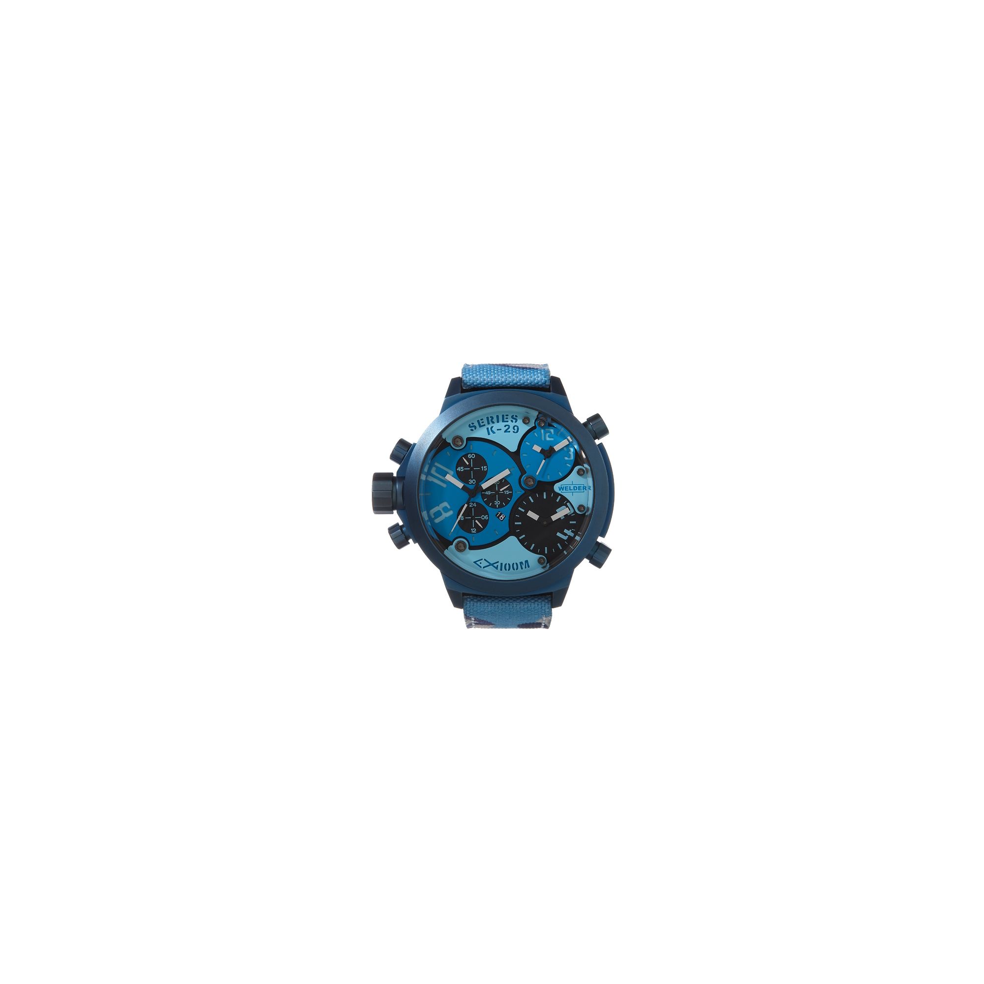 Welder Gents Blue Dial Camouflage Material Strap Watch K29-8006 at Tesco Direct