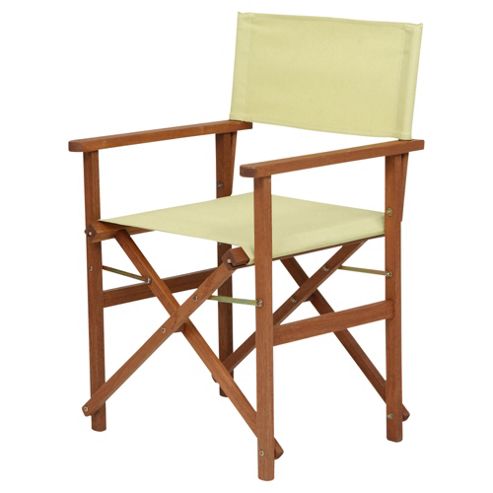 Image of Wooden Folding Director's Chair, Light Green
