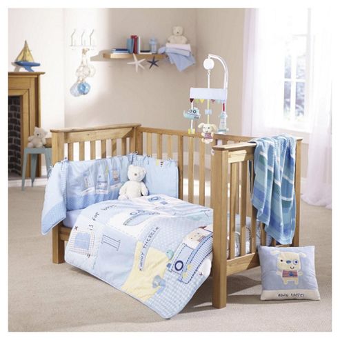 Image of Clair De Lune Ahoy 2 Piece Set, Quilt & Bumper, Cot Bed