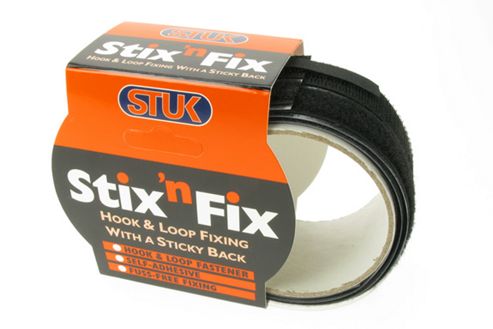 Image of Stixnfix Hook & Loop Tape Black 20mm X 1m