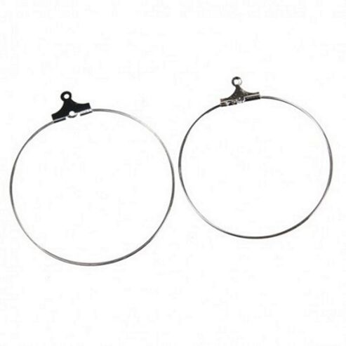 Image of Hoop Earrings - Silver - 2 Pack