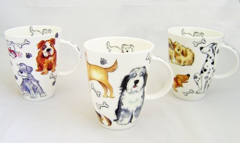 Image of Roy Kirkham Dog Tales Mugs, Set Of 3