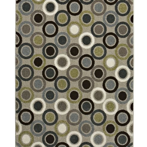 Image of Think Rugs Matrix Grey/green Rug - 120 Cm X 170 Cm (3 Ft 9 In X 5 Ft 7 In)