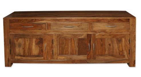 Image of Elements Cubex Living Three Door Sideboard In Warm Lacquer