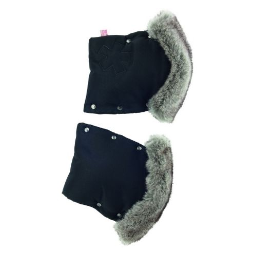Image of Kiddy Handmuff With Fur (racing Black)