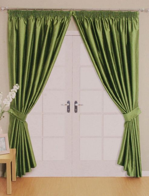 Image of Como Ready Made Lined Curtains - Green