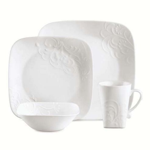 Image of Corelle Boutique 16 Piece Vitrelle Glass Dinnerware Set