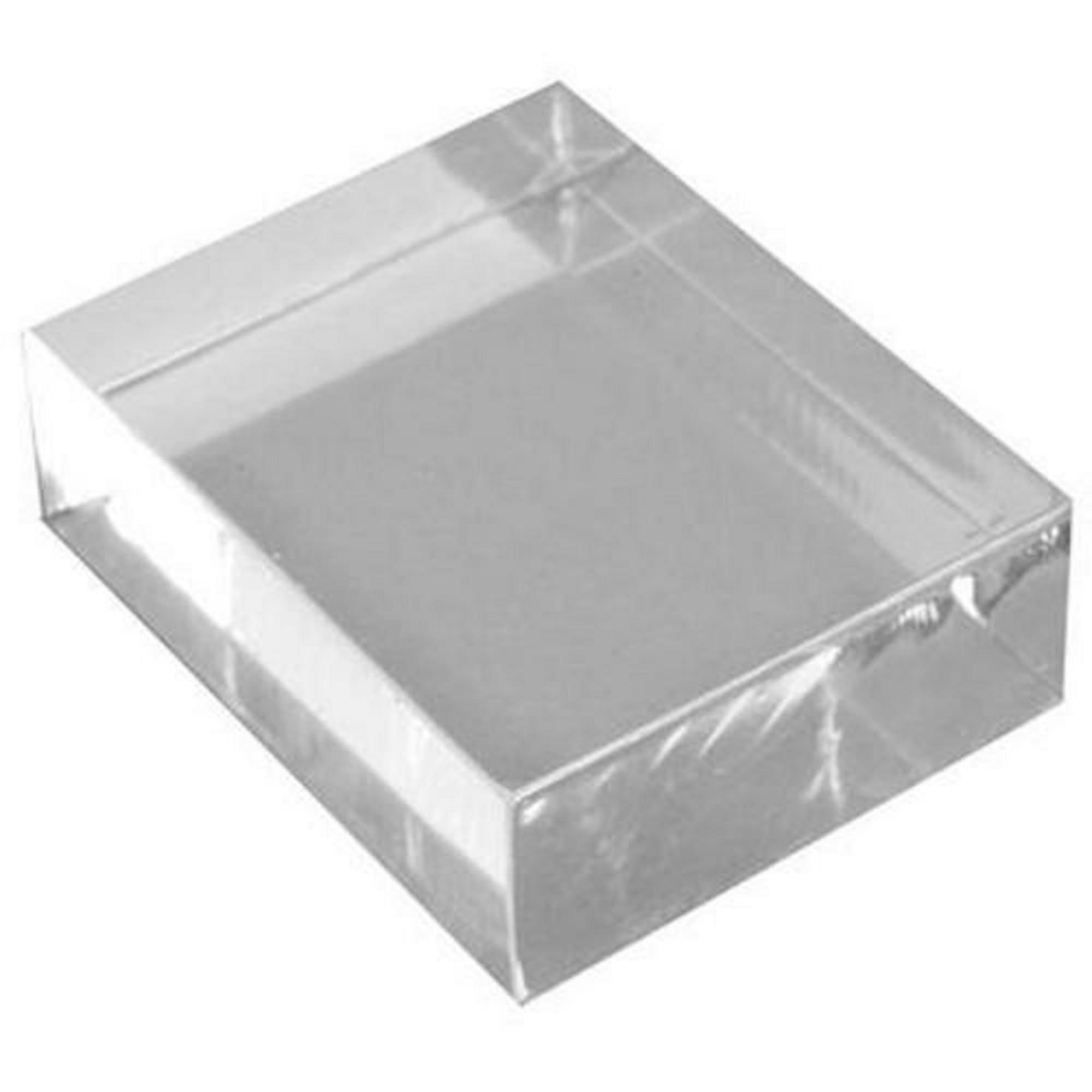 Clear Acrylic Stamp Block 25mm x 32mm x 10mm deep