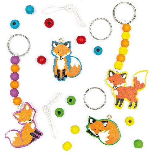 Image of Fox Keyring &bag Dangler Kits For Children (pack Of 4)