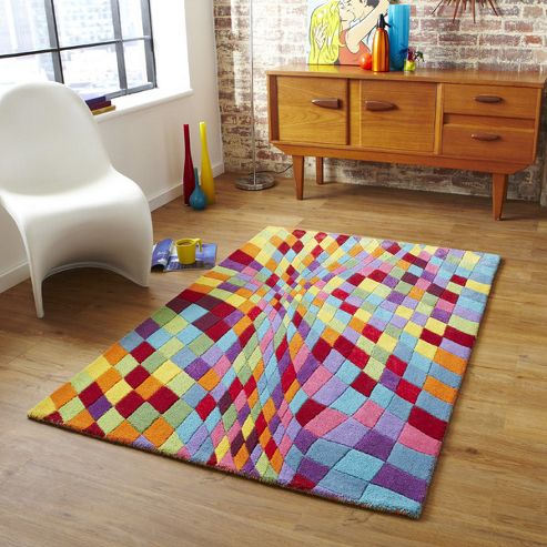 Image of Oriental Carpets & Rugs Prism Pr-101 Multi Rug - 120cm X 170cm