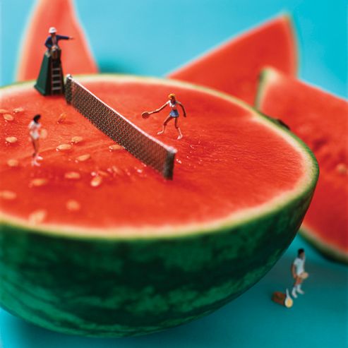 Image of Holy Mackerel Watermelon Tennis Greetings Card