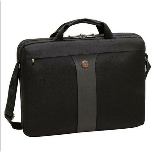 Image of Wenger Swissgear Legacy Double Slimcase Computer Sleeves (black/grey) For 17 Inch Notebooks