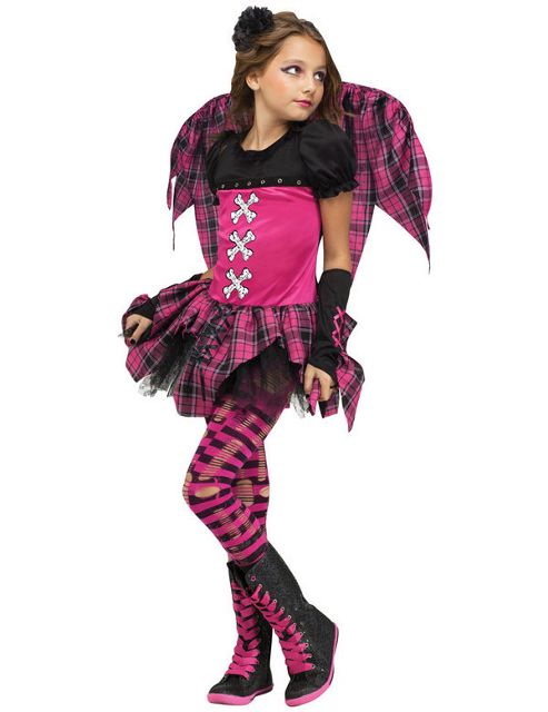 Image of Child Pink Punk Fairy Costume Large