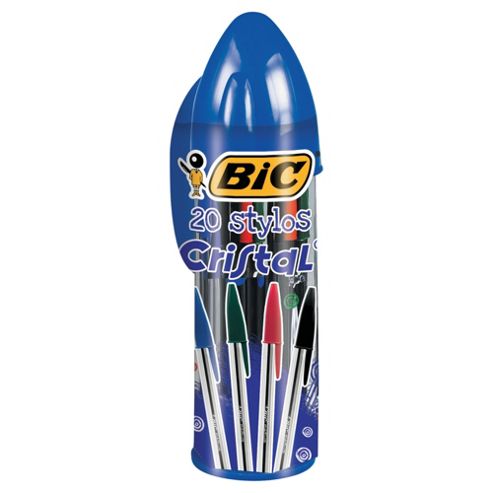 Image of Bic Cristal Mega Pot Ballpoint Pens, 20 Pack