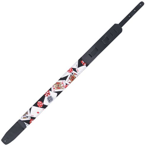 Image of Eagle Mountain Dscd Cards And Dice Design Guitar Strap