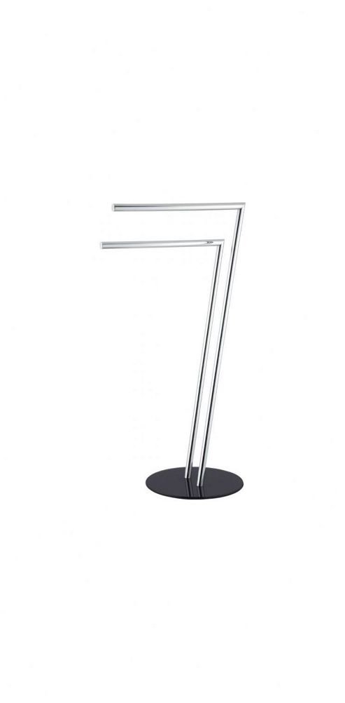 Image of Sanwood 40cm Texas Towel Stand In Chrome - Black