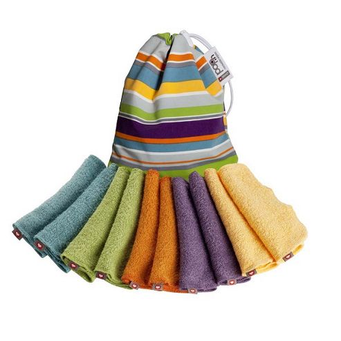 Image of Close Pop-in Reusable Wipes Brights - 10pk