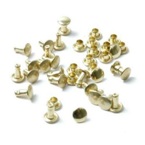 Image of Tubular Rivets 8mm Gilt Pack Of 60