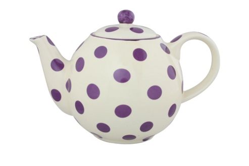 Image of Faringdon 4 Cup Aubergine Spot On Ivory