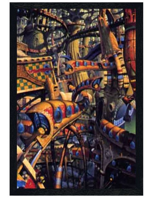 Image of Dan Seagrave Black Wooden Framed Temple Terminal Poster