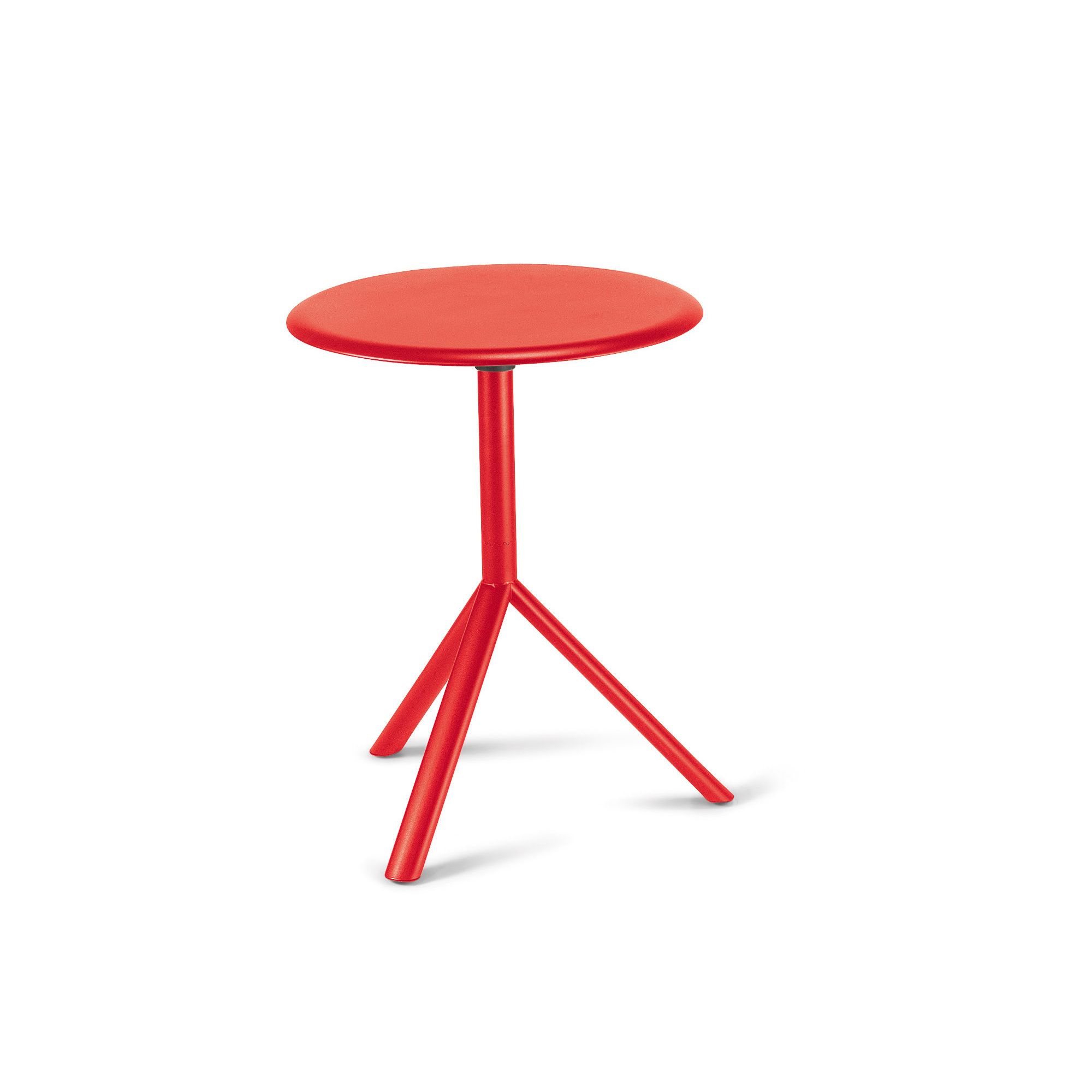 Plank Miura Round Table with Metal Table Top - 73.5cm - Traffic red at Tesco Direct