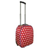 Tesco 2-Wheel Polka Dot Suitcase, Red Small