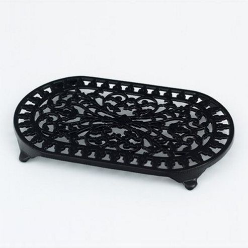 Image of Victor Cast Iron Oval Trivet, Black