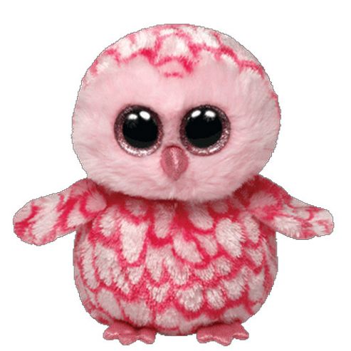 Image of Ty Beanie Boo 6" Plush - Pink Barn Owl Pinky