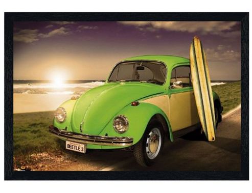 Image of On The Road To Paradise Black Wooden Framed Livin' The Dream Poster