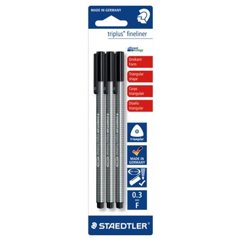 Image of Staedtler Triplus Fineliner Blister 3 Black