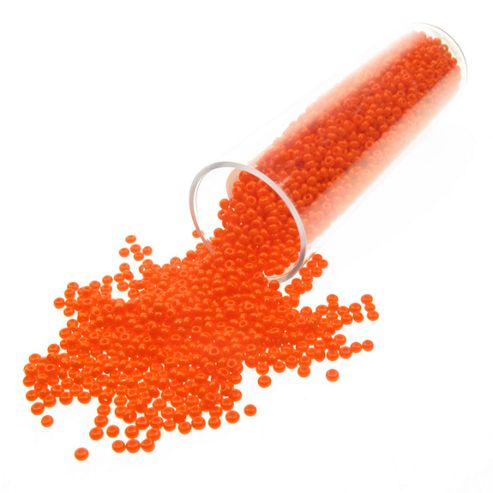 Image of T02/50 Orange Opaque Seed Beads 35g