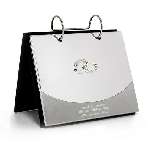 Image of Personalised Wedding Rings Flip Over Photo Album