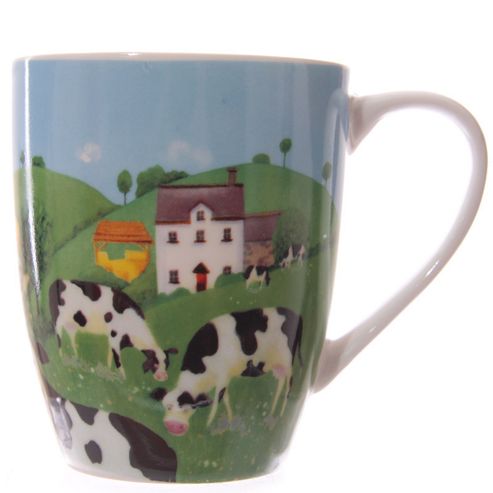 Image of Jan Pashley Cows In The Countryside Single Bone China Mug