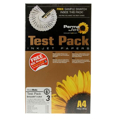 Image of A4 Permajet Smooth Fine Art Paper Test Pack - 14 Sheets