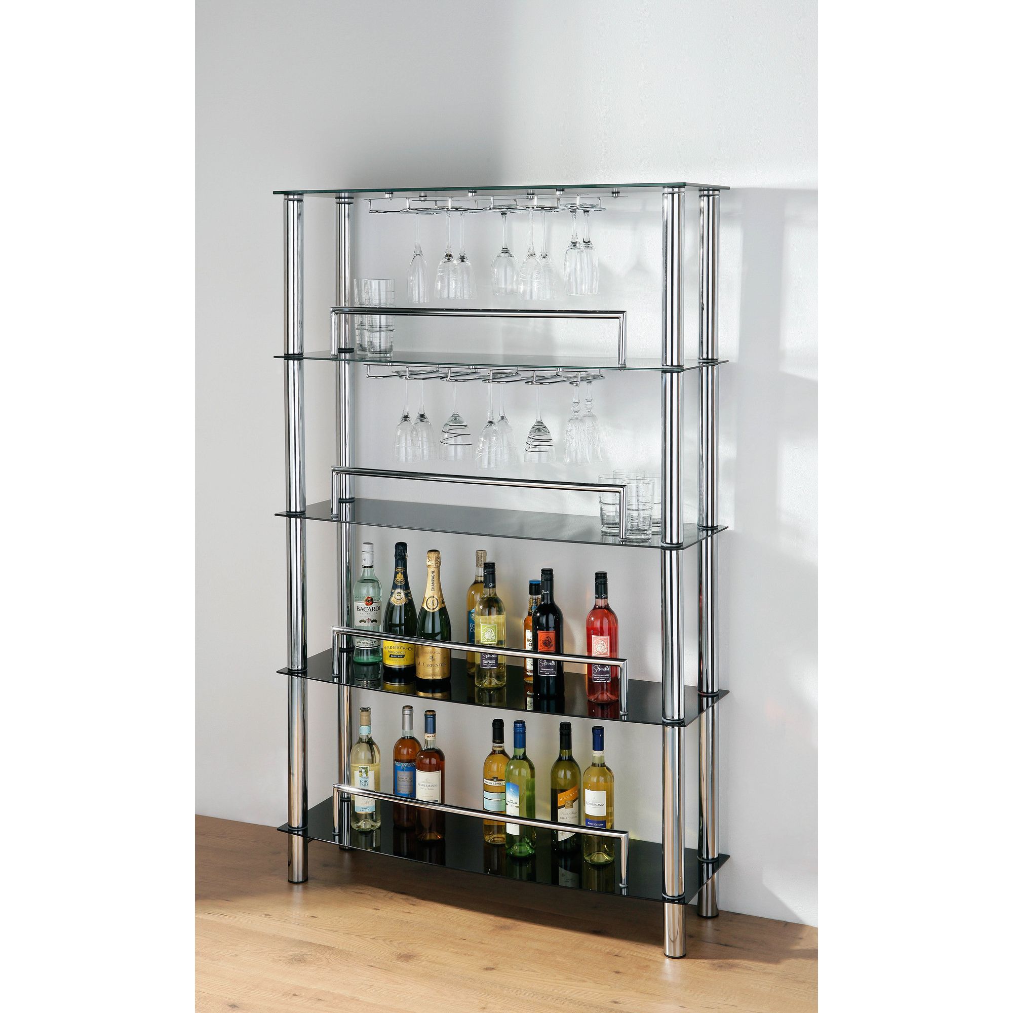 Premier Housewares Five Tier Wine Shelf Unit - 110cm at Tesco Direct