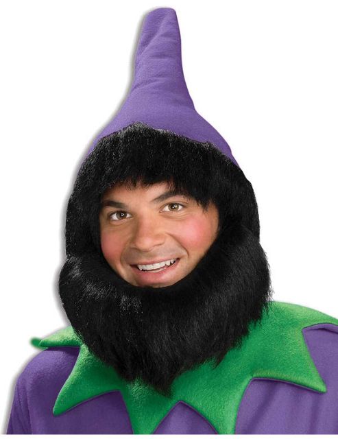 Image of Elf Hat & Beard (purple)