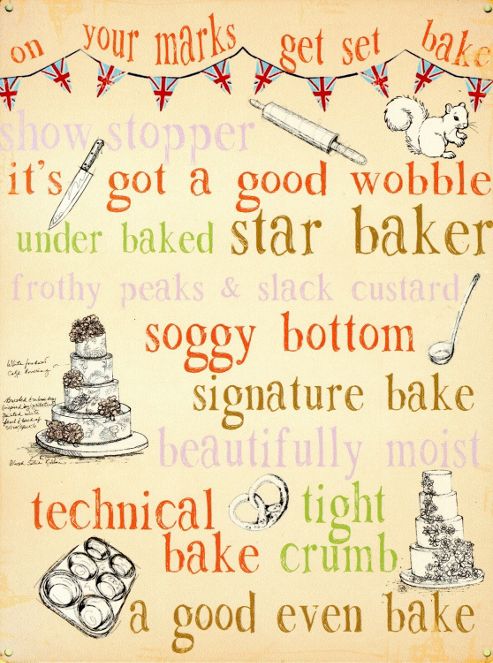 Image of On Your Marks, Get Set, Bake! Tin Sign