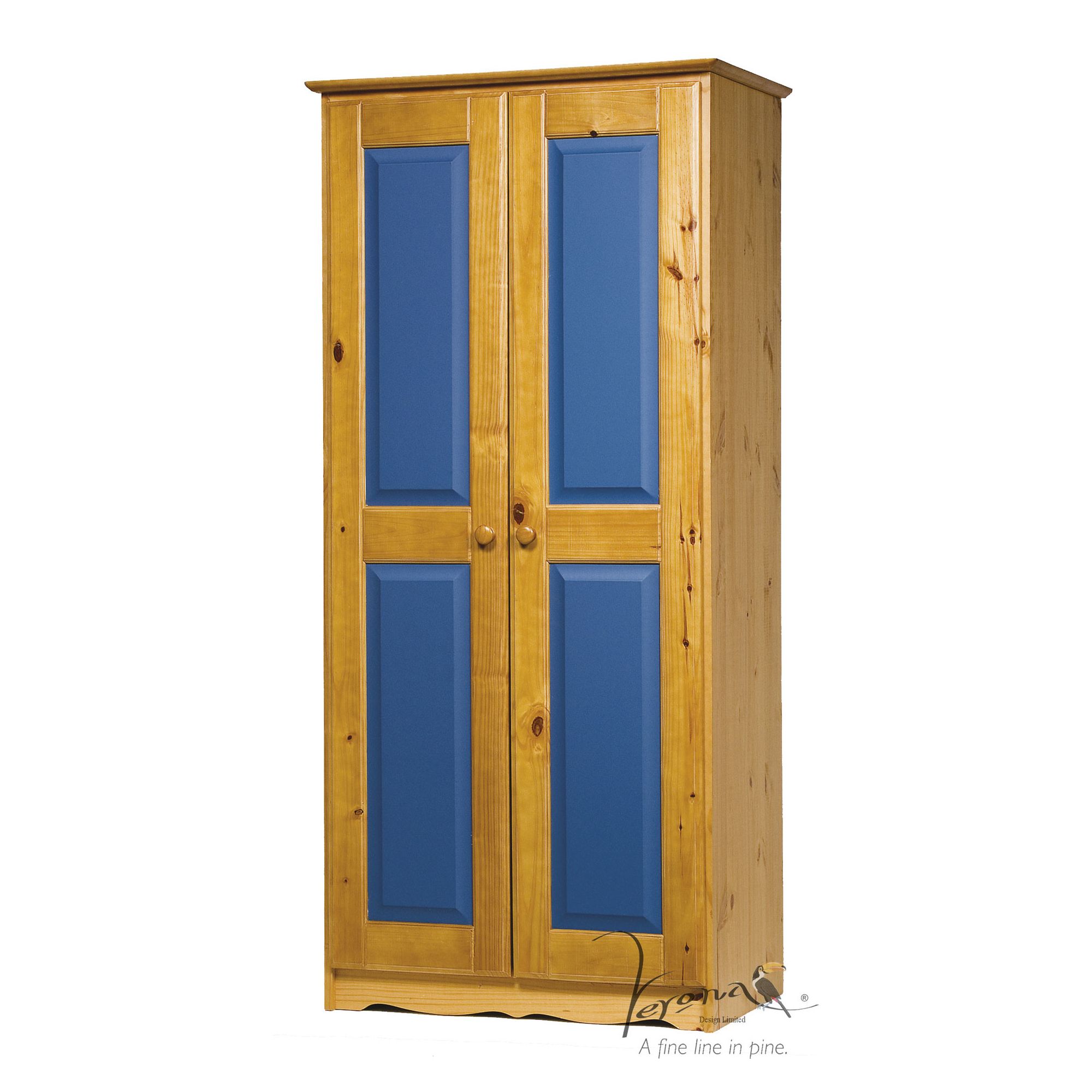 Verona 2 Door Wardrobe - Blue at Tesco Direct