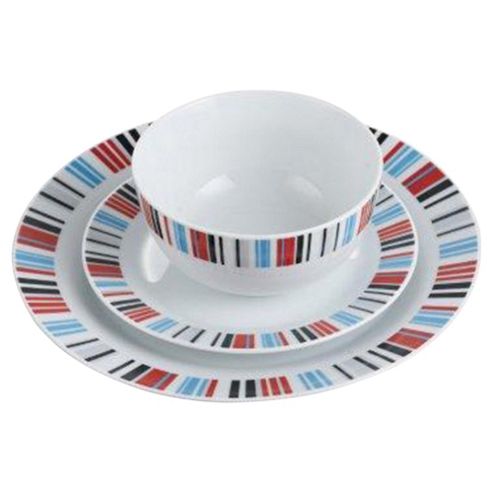 Image of Geo Dinner Set, 12 Piece, 4 Person, Porcelain
