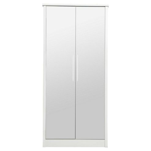 Image of Keswick Double Mirrored Wardrobe White