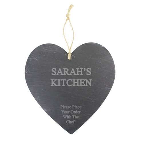 Image of Personalised Large Engraved Slate Heart