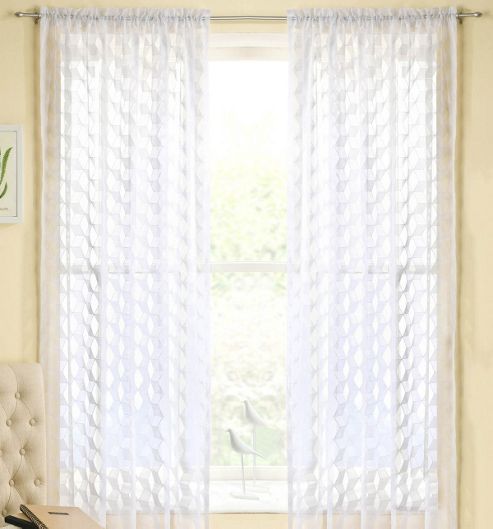 Image of Fairmont Rod Pocket Voile Panel - White