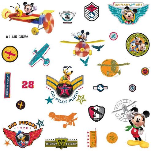 Image of Mickey Mouse Wall Stickers - Air Patrol