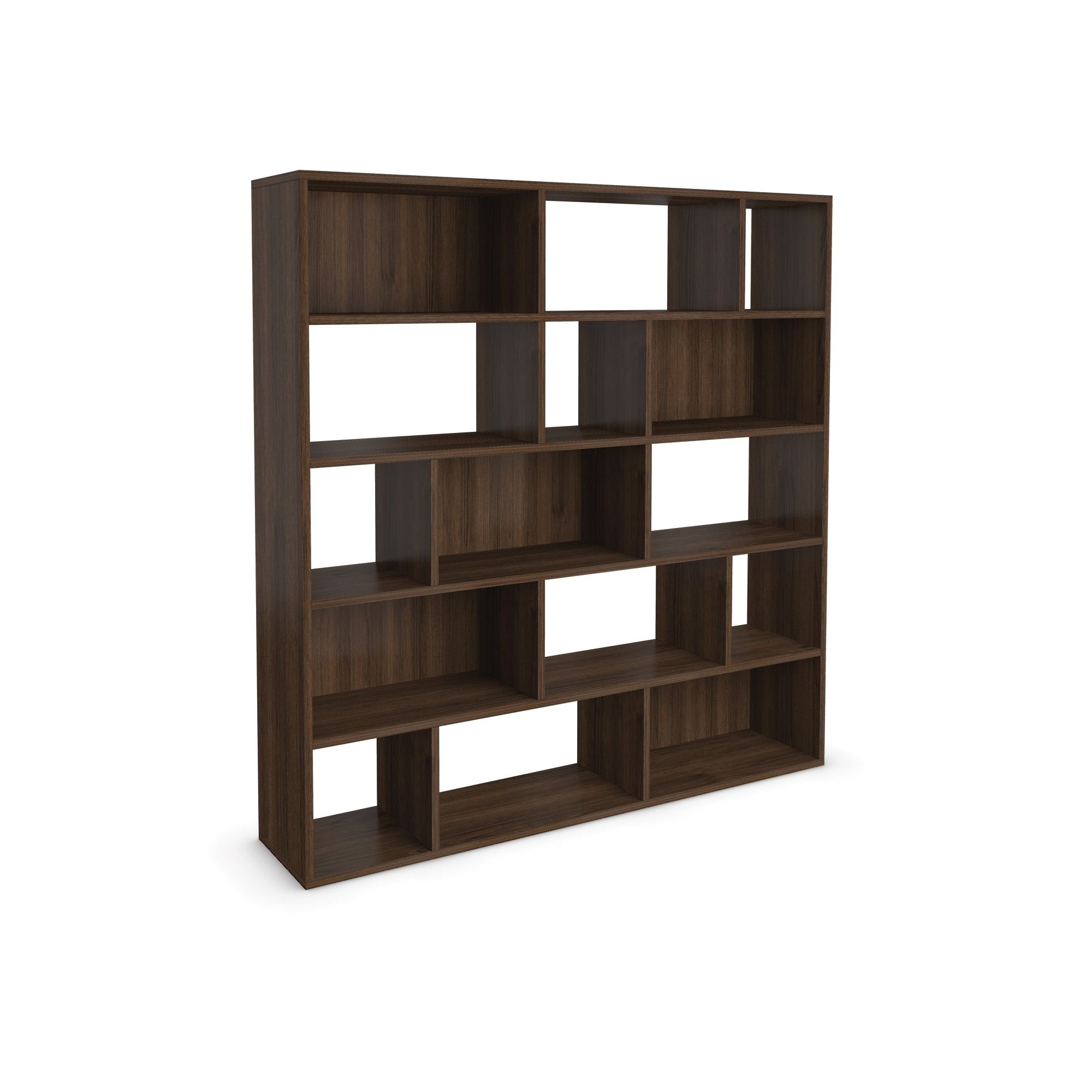 Urbane Designs Hadlee Contemporary Walnut Livingroom Large Asymmetric Shelf at Tescos Direct