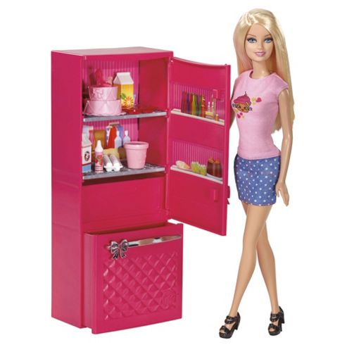 Image of Barbie Glam Fridge And Doll Playset