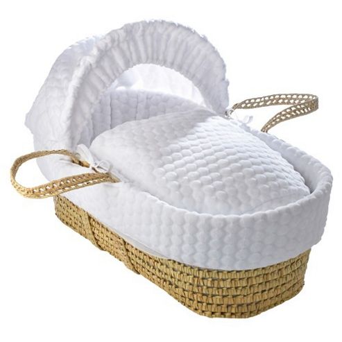 Image of Clair De Lune Palm Moses Basket (marshmallow White)