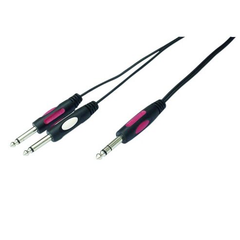 Image of Maplin 6 M 1/4-inch Stereo Jack To 2 Mono Jacks Insert Y Cable Lead