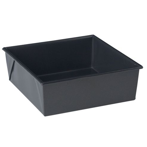 Image of Linea Steel Square Cake Tin In Black