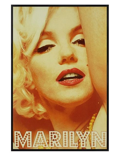 Image of Marilyn Monroe Gloss Black Framed Marilyn In Lights Poster