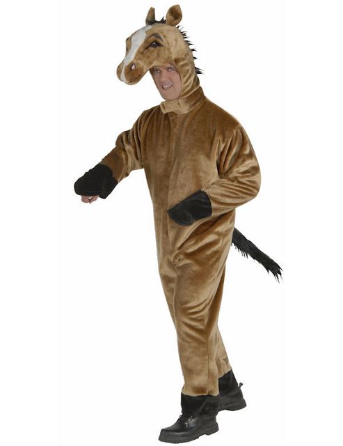 Image of Adult Deluxe Plush Brown Horse Costume